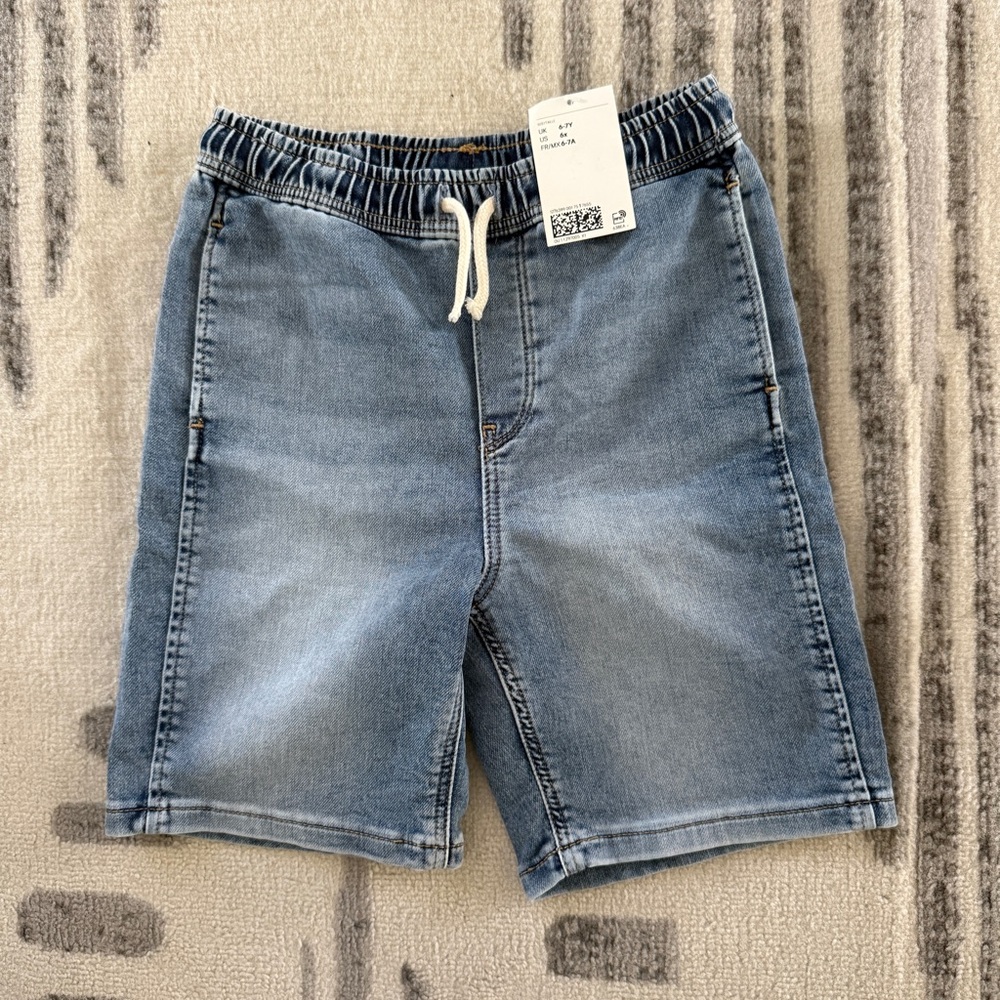 NWT H&M Drawstring Denim Shorts 6X - Picture 3 of 7
